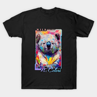 Koala Bear Animal Discovery Adventure Nature Planet Earth Paint T-Shirt